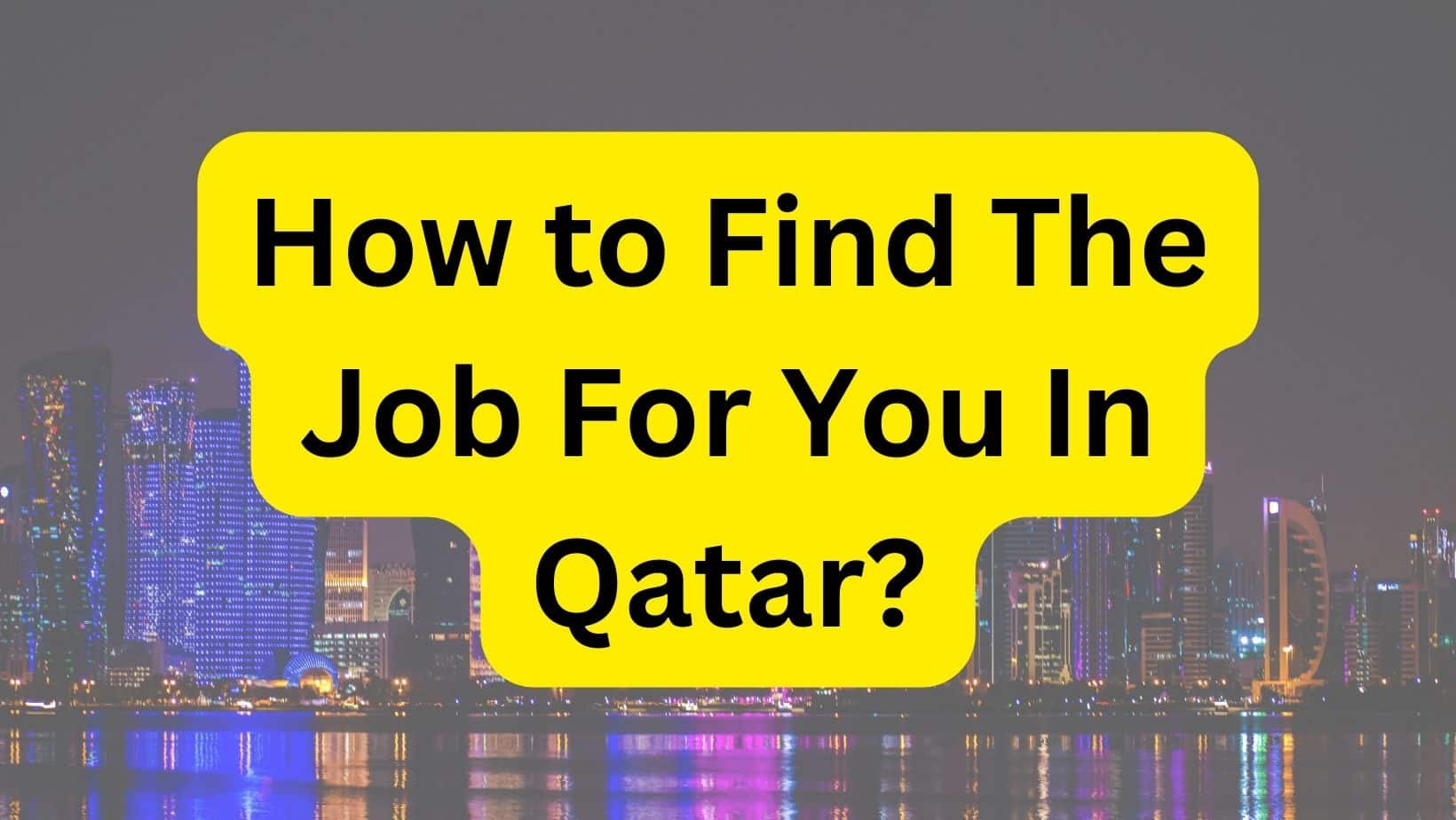 Jobs For Americans In Qatar